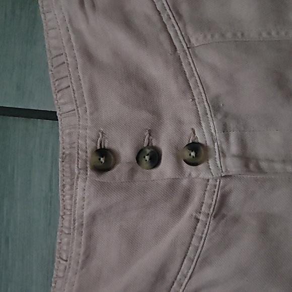 NWT Aerie Twill V-Waist Linen Blend Shorts in Pink Size Medium - Picture 3 of 6